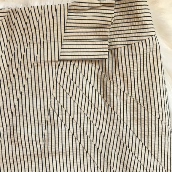Anthropologie Cream and black stripe skirt - Picture 4 of 4